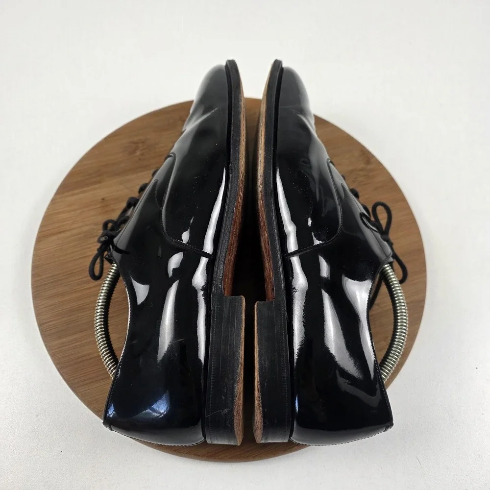 Brooks Brothers Peal & Co Shoes Mens Size 11.5 D Black Patent Oxford Dress